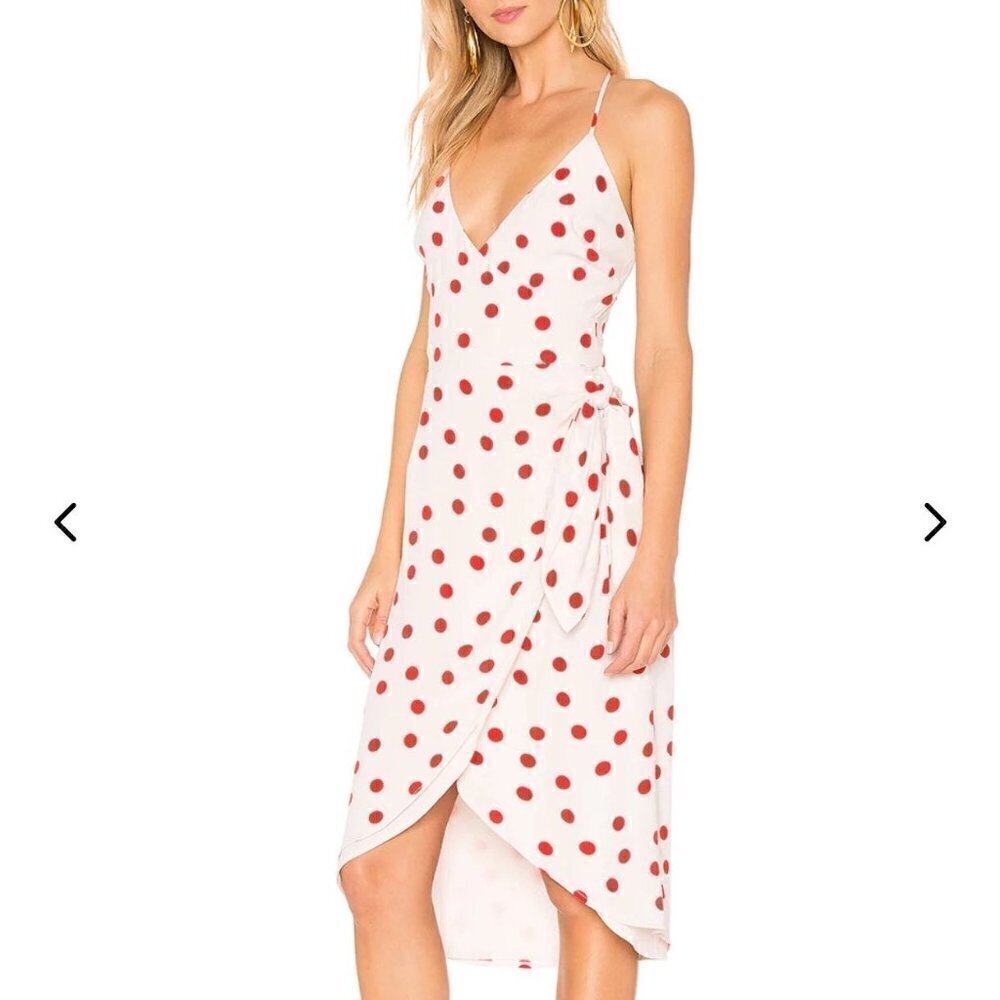 Lovers + Friends orchid polka dor dress sz S